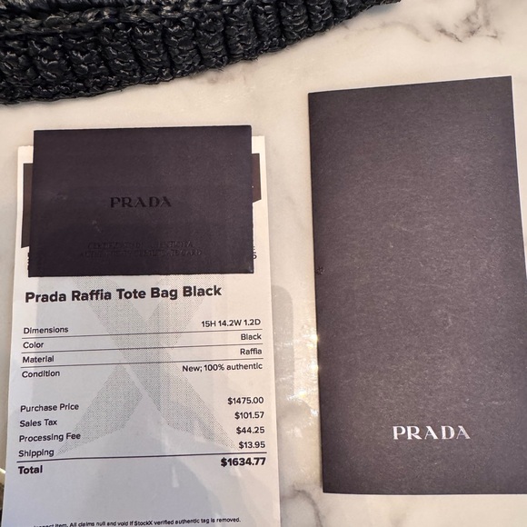 Prada Black Raffia Tote Bag - Picture 8 of 13